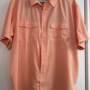 Columbia Men's Short-Sleeve Button-Down Shirt - Peach
